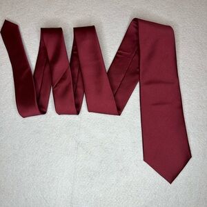 Michael Kors MK Deep Red Burgundy Neck Tie Preppy Dressy Wedding Work Casual
